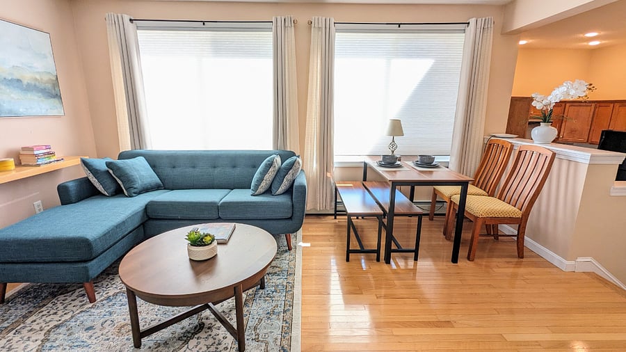 Living Room & Dining Area
