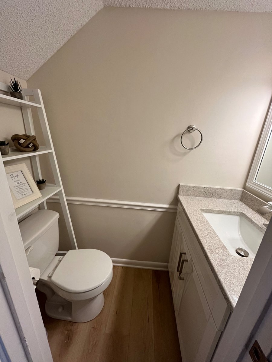 Downstairs half bath.