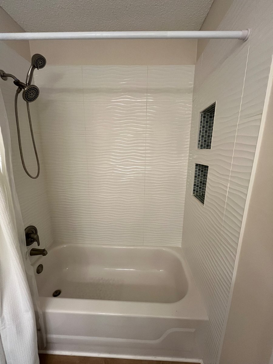 Shower and tub combo.