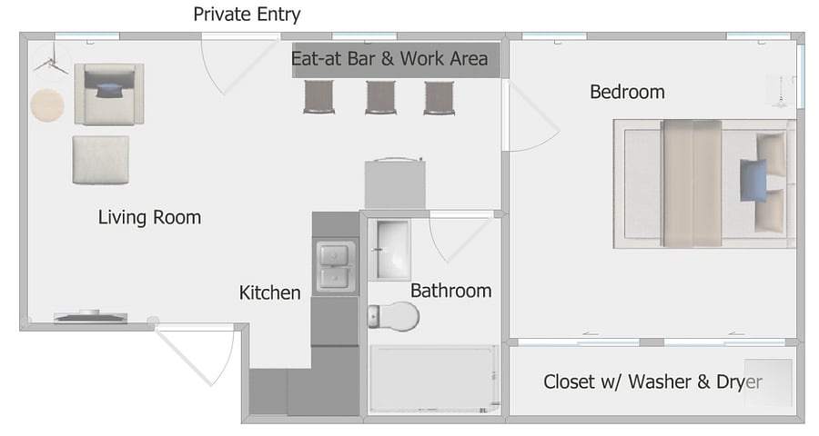 Floor plan w/ furniture layout