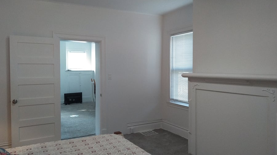 View from bedroom to living room