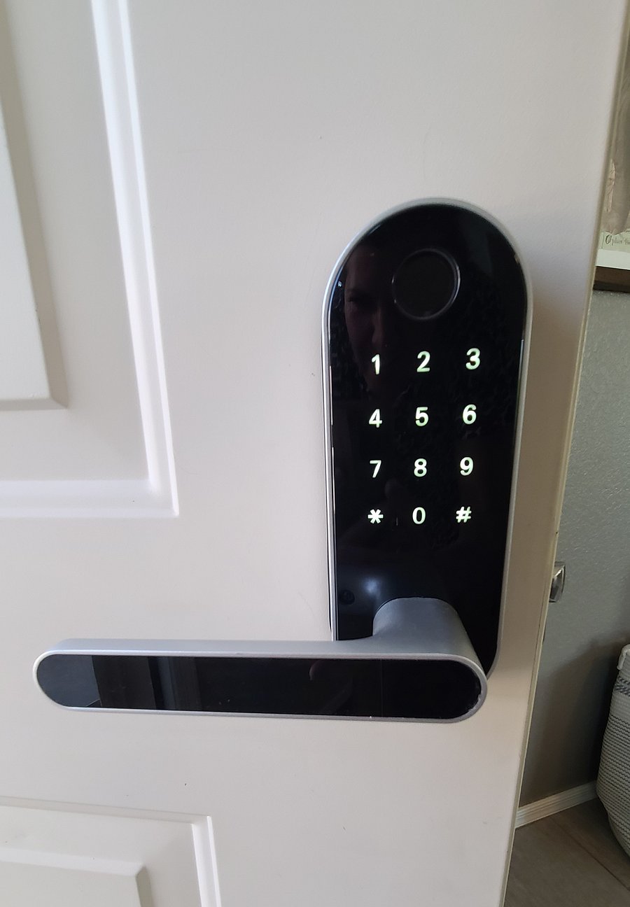 For your safety and convenience, our front door features a keypad for contactless entry. Enjoy the ease of access and peace of mind during your stay with us.