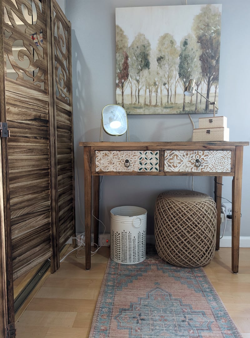 Desk in room
