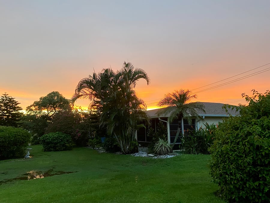 View from the lanai at sunset