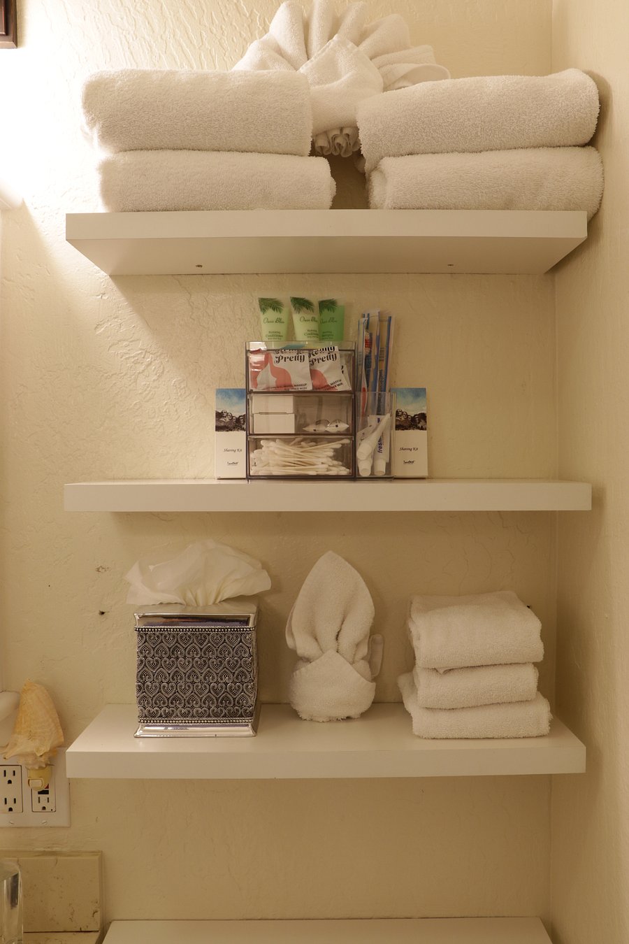 Each bathroom and bedroom is adorned with luxurious linens, and extra toiletries are provided in case you forget anything essential.