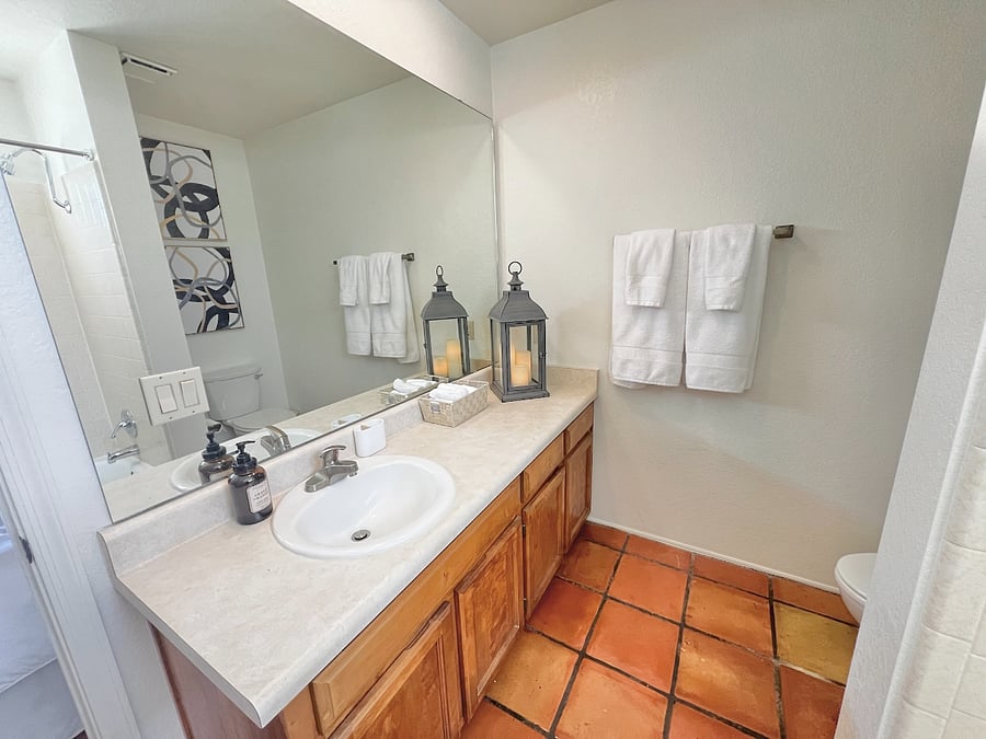 Upstairs bedroom bathroom