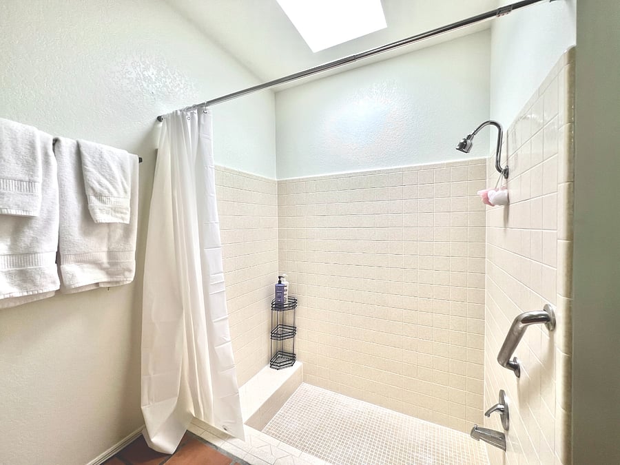 Primary bedroom roman shower