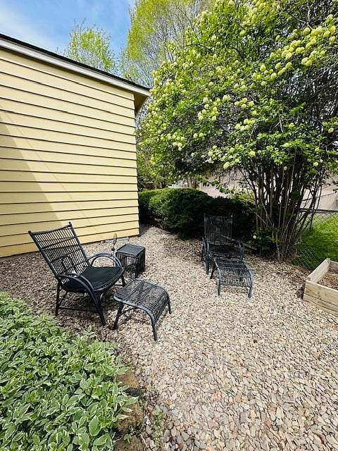 Private outdoor sitting area