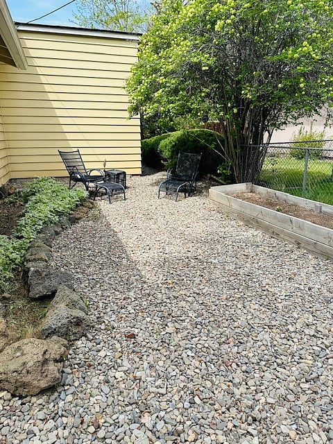 Private outdoor sitting area