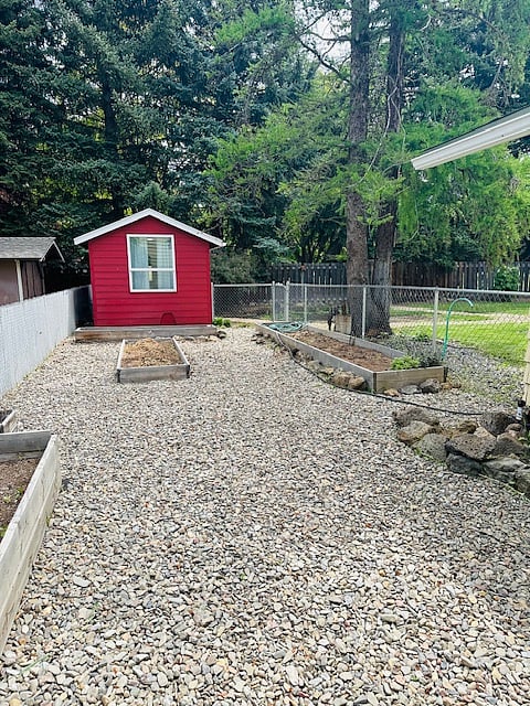 View from outdoor sitting area