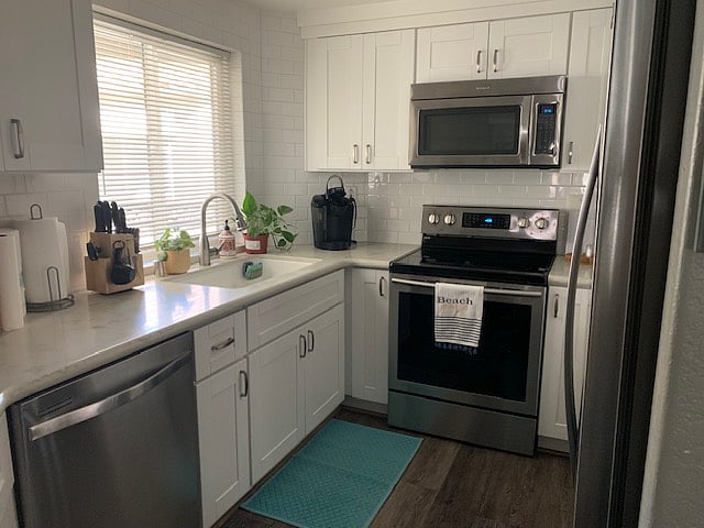 Kitchen with newer appliances
