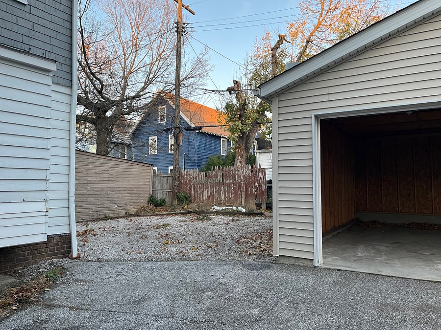 Assigned parking between house and garage