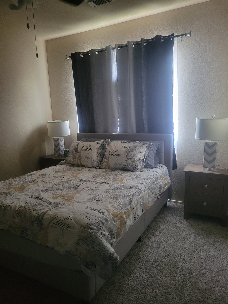 Bedroom 2 queen bed curtains