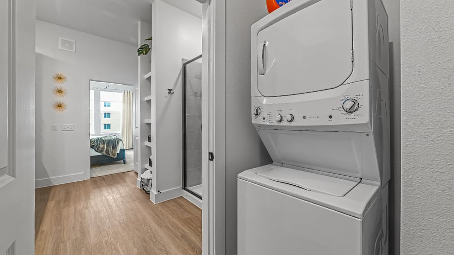 Laundry Washer and Dryer included inside Unit