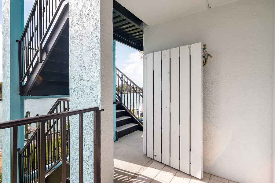 Boat dock access from rear of building