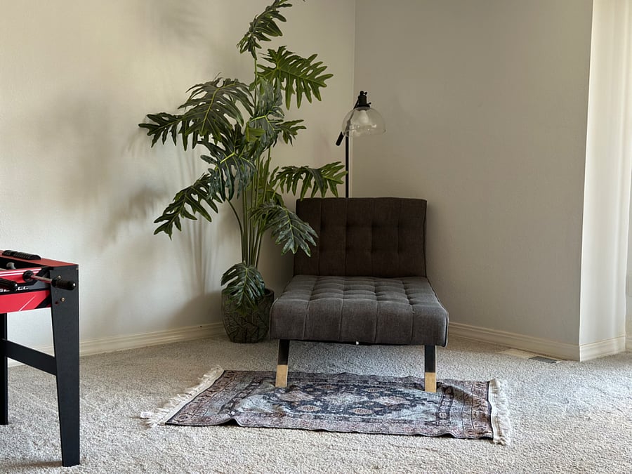 Reading nook that serves as a fold out single bed