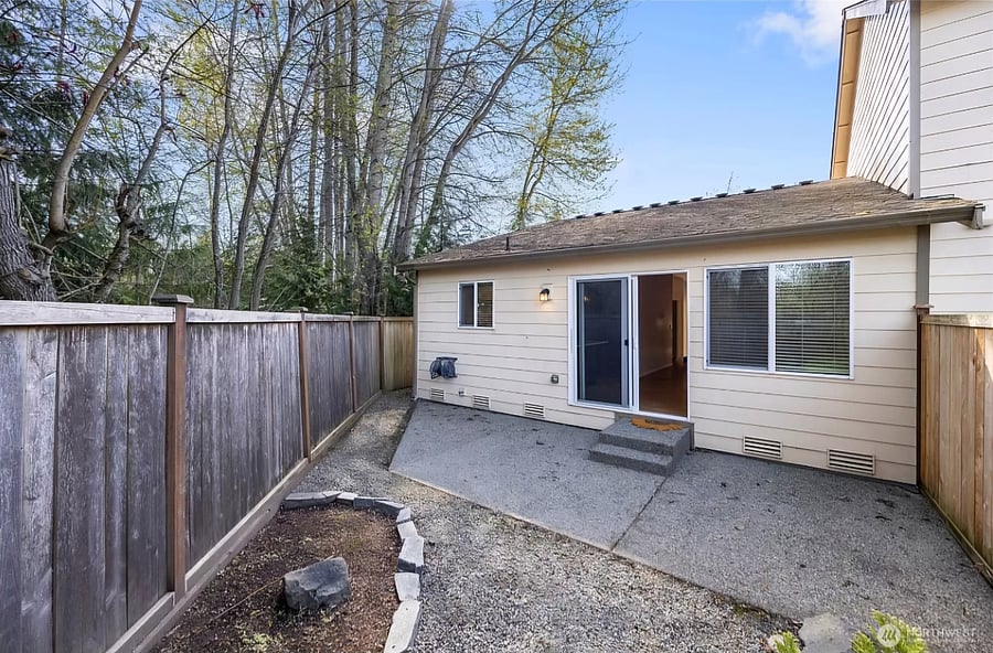 Backyard with fence
