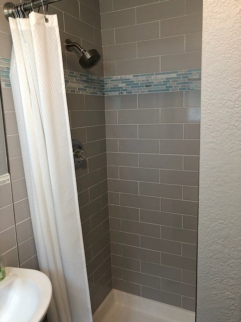 newly tiled shower