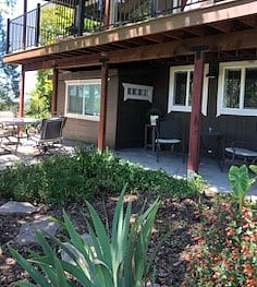 patio with table and chairs