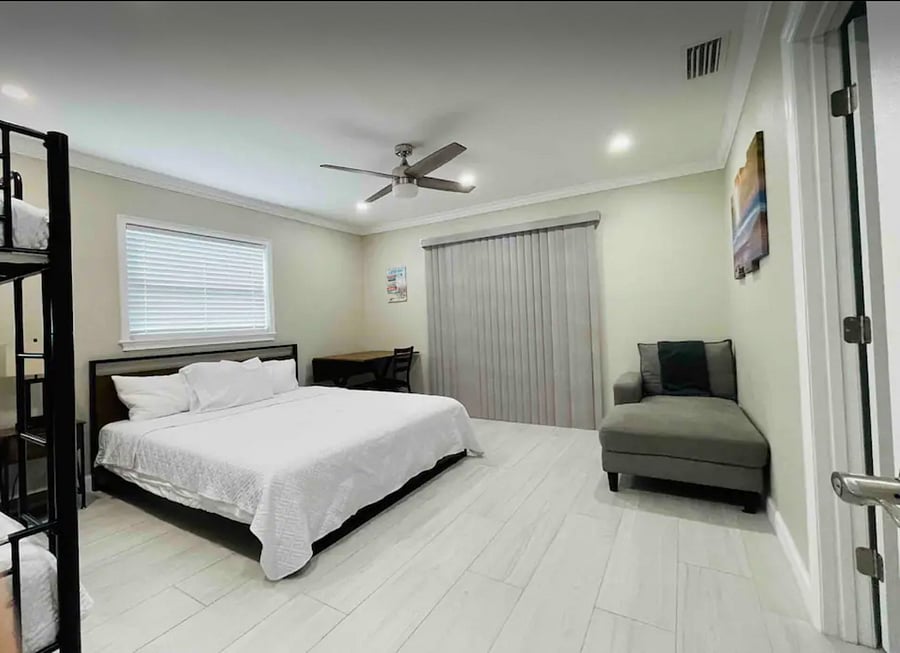 Master Bedroom with bunkbed.