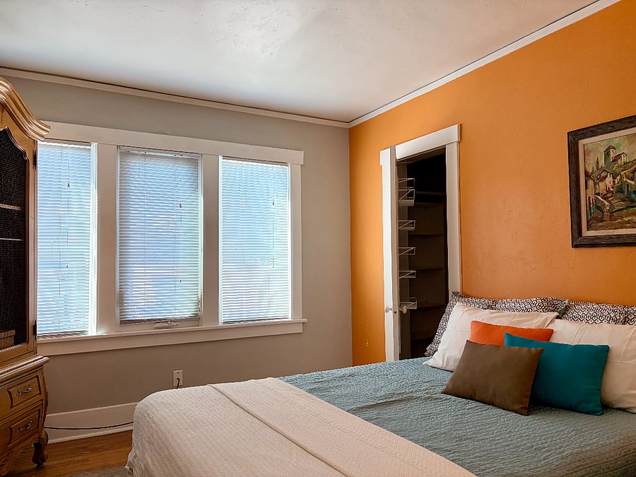 Bedroom 1 with closet photo