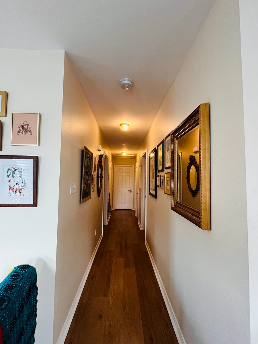 Hallway where you find the bedrooms, bathroom, laundry room