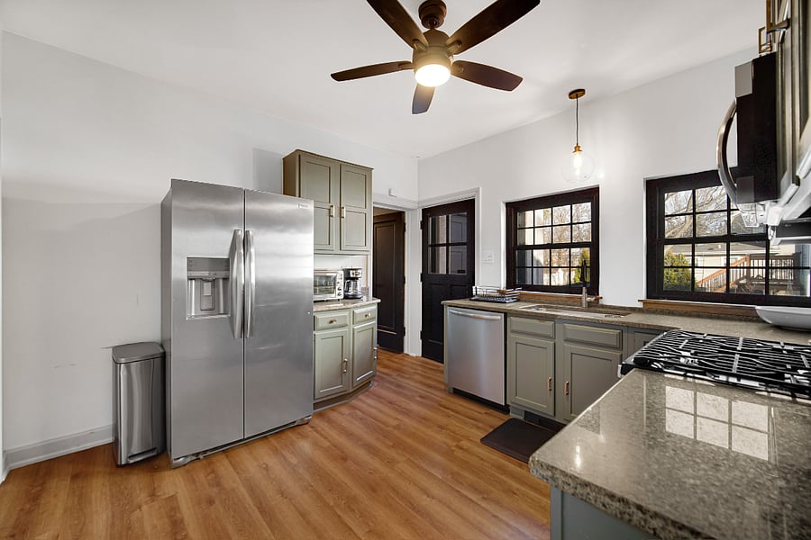 New fridge with ice and water, coffee maker and more. 