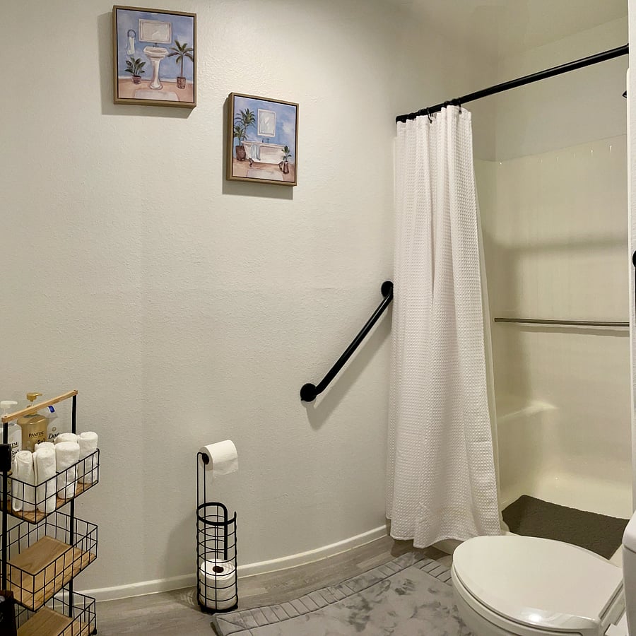 Main bath has an Open Shower!