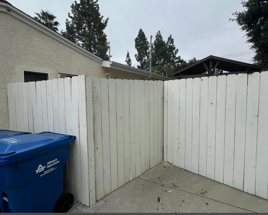 Entrance to the backyard from parking