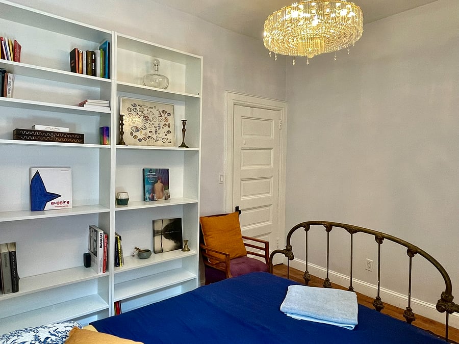 Your bedroom and shelves