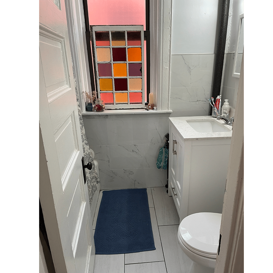 The shared bathroom.
