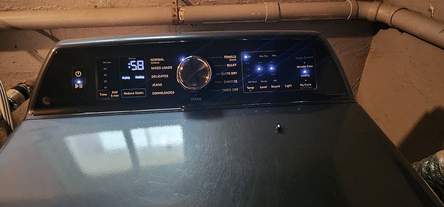 Smart Washer and dryer are in the basement.