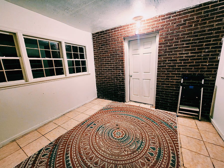 mudroom facing entrance to the rest of the house.