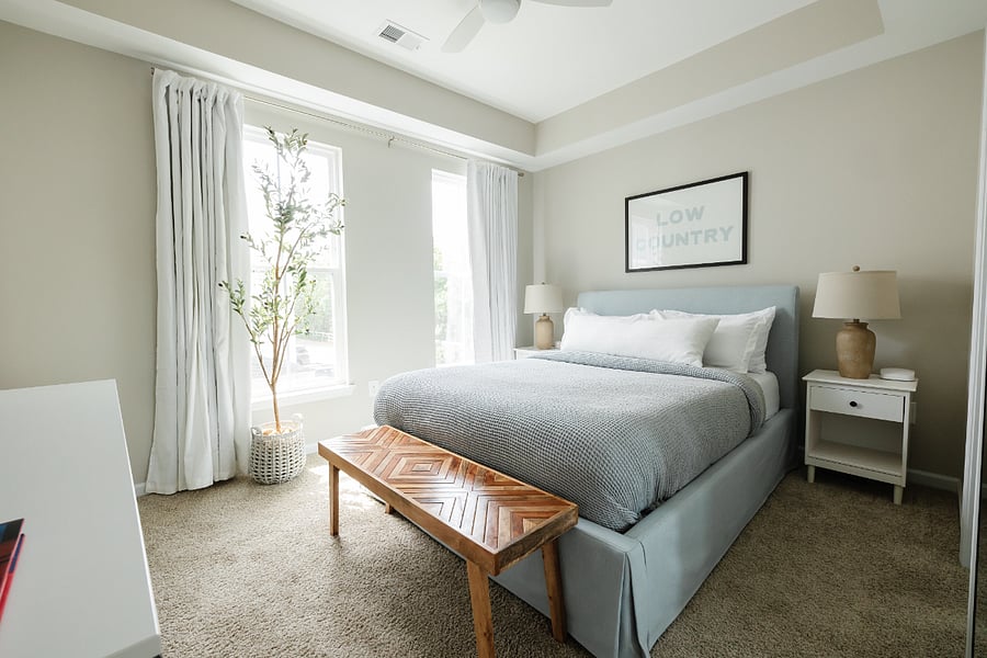 Low Country Theme Bedroom, blackout curtains