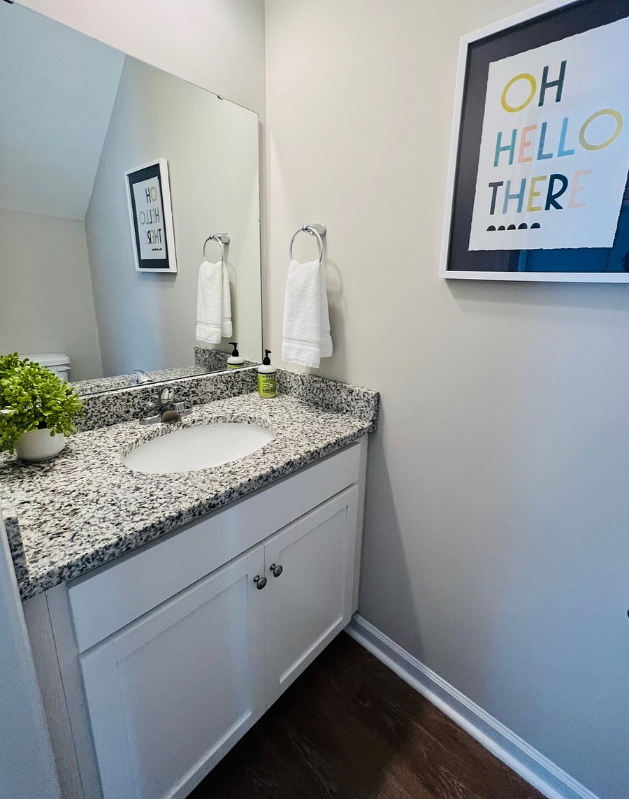 Half bathroom on first level