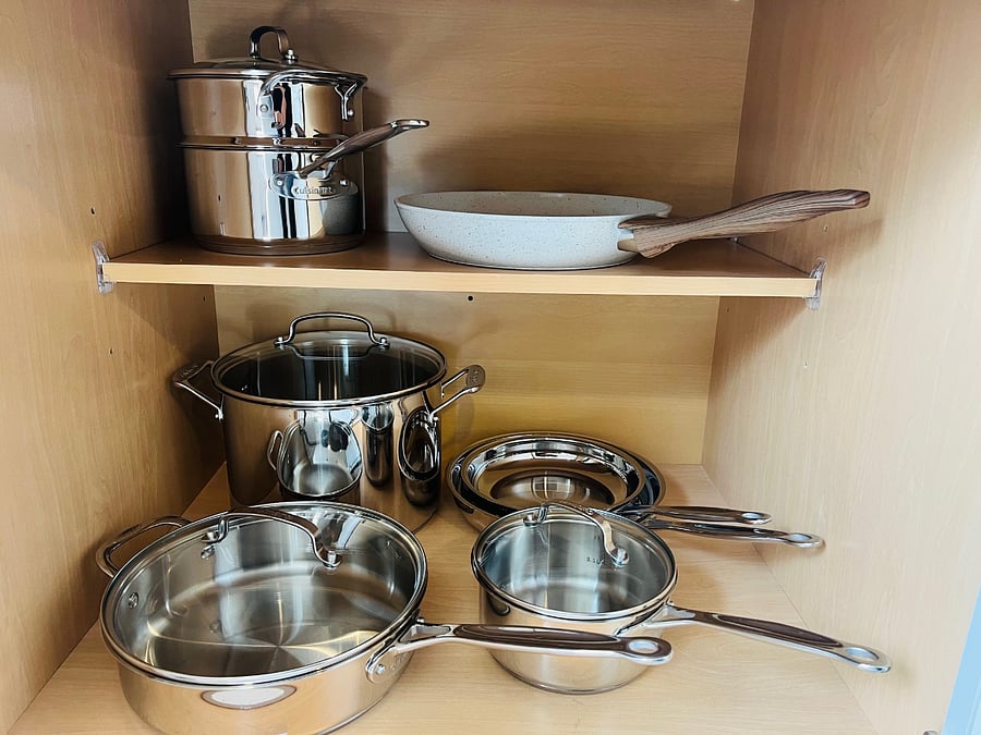 Stainless steel pots & pans, frying pan