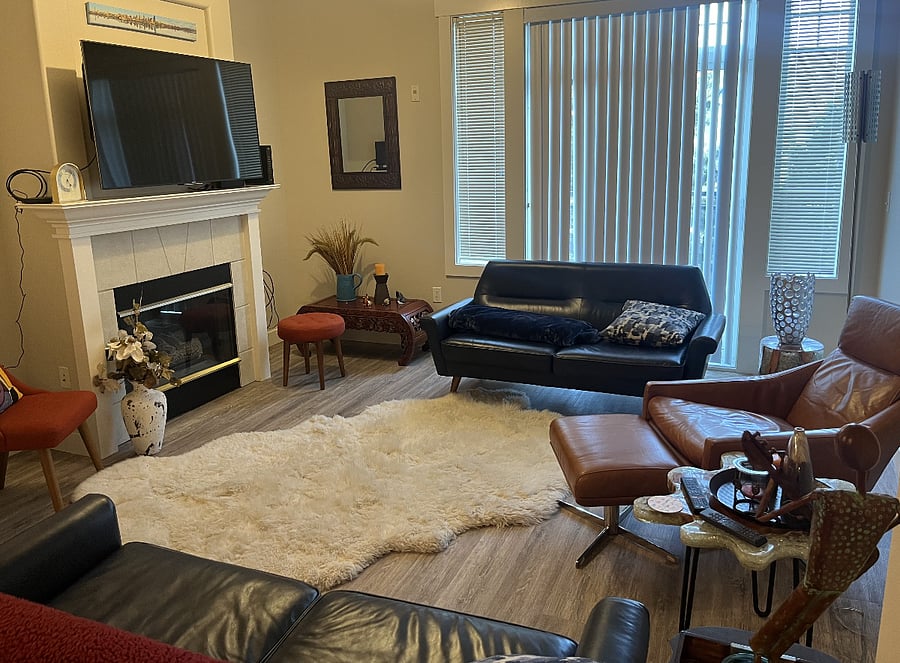 Spacious living area.
