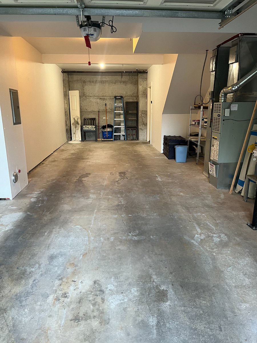 Large garage could fit two small cars.