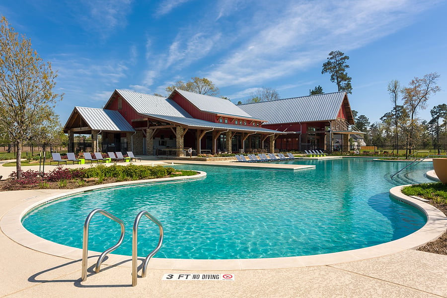 Resort-style swimming pool
