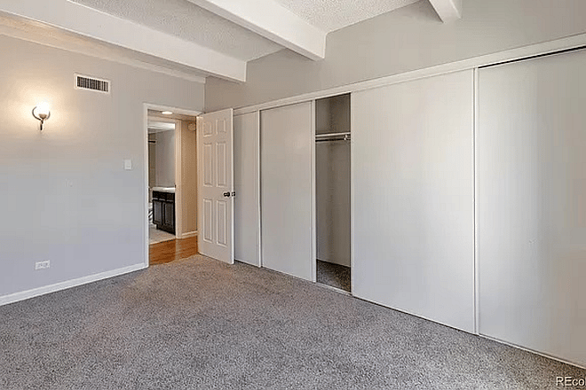 View of the closet without furnishings in the room