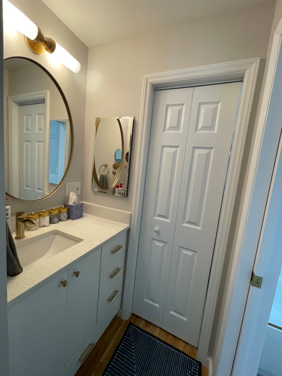 Ensuite bathroom vanity and walk-in closet