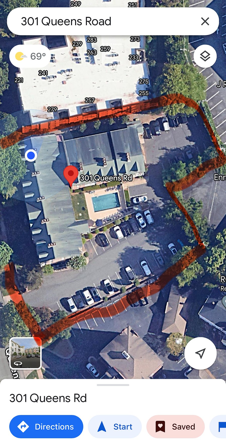 Uncovered/unassigned parking in lot adjacent to the building and pool; each unit can park 2 vehicles max at any time in the parking lot
