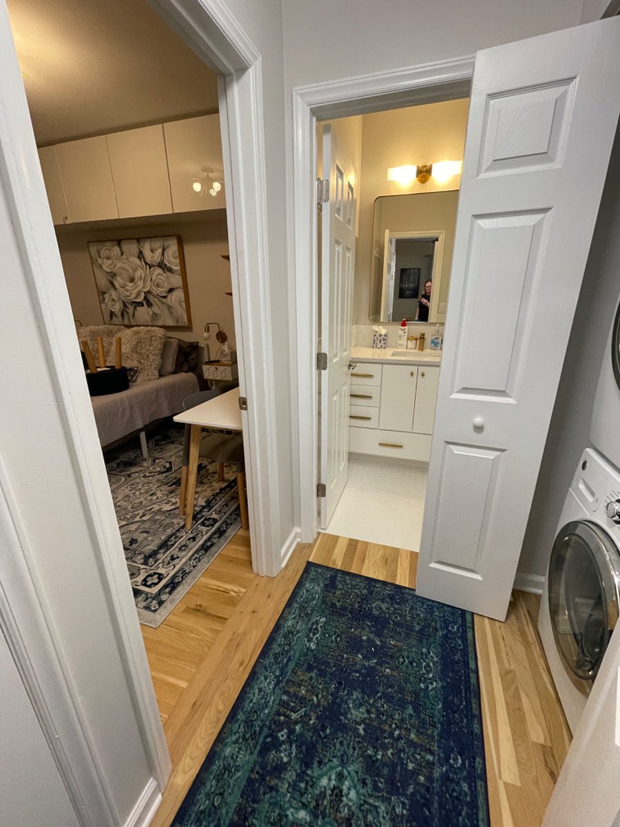 2nd/guest bathroom and laundry are adjacent to 2nd/guest bedroom