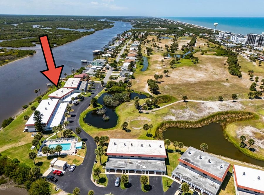 Aerial view of condo