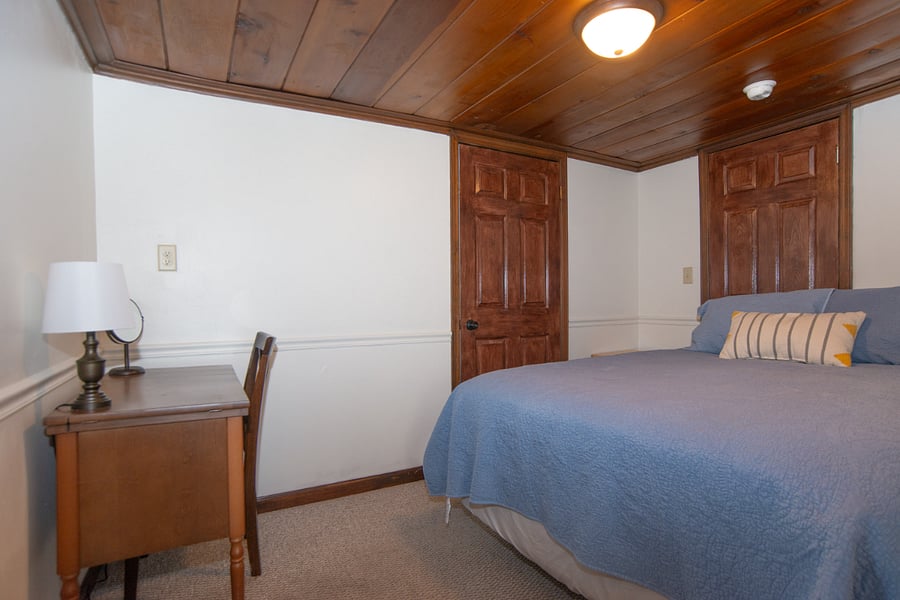Bedroom - door leads to bathroom.