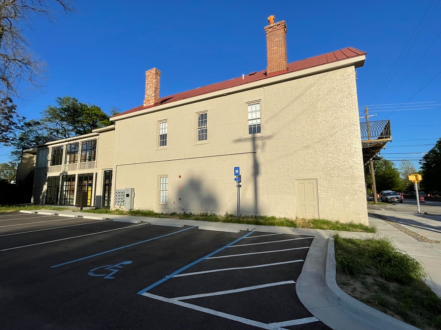 All guests receive one private parking space in the on-site parking lot.