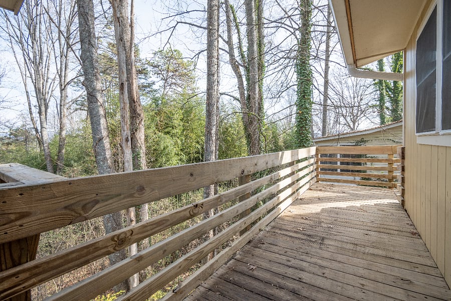 Ramp that leads to the backdoor, wheelchair accessible.