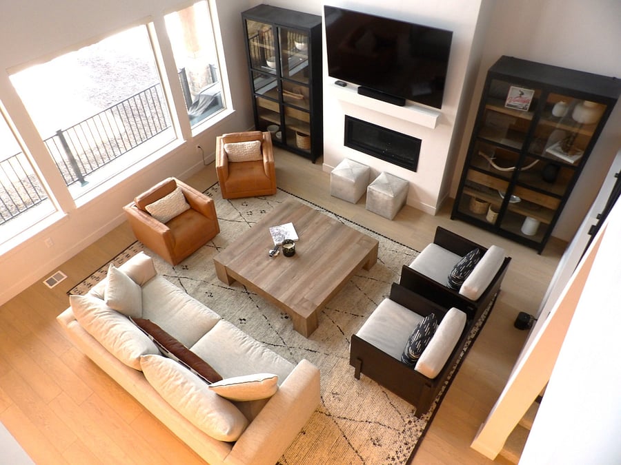 Arial view of family room