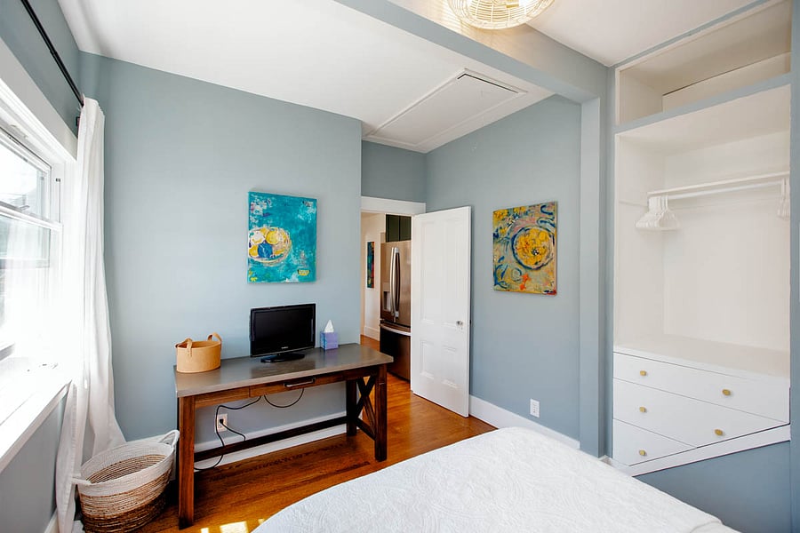 This is the workspace located in the second bedroom.