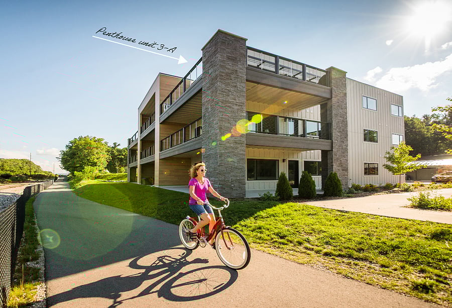 Two bikes available to use on the adjacent Boardman Lake trail. 